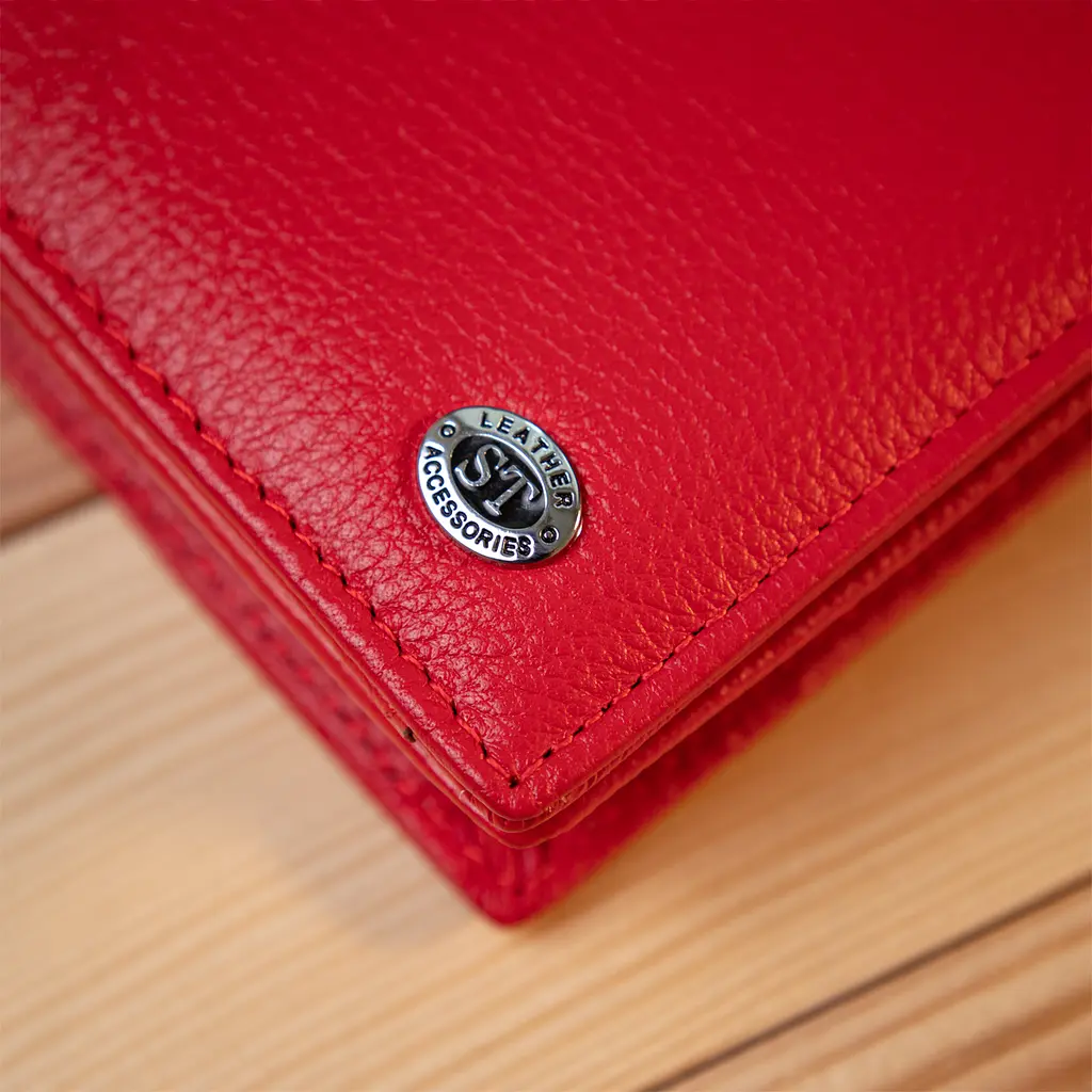 Кожаный женский кошелек ST Leather 10х19х3 см acs0018184 - фото 9