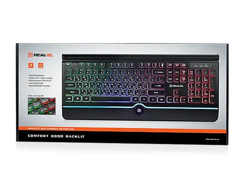 Клавіатура REAL-EL Comfort 8000 Backlit - фото 4
