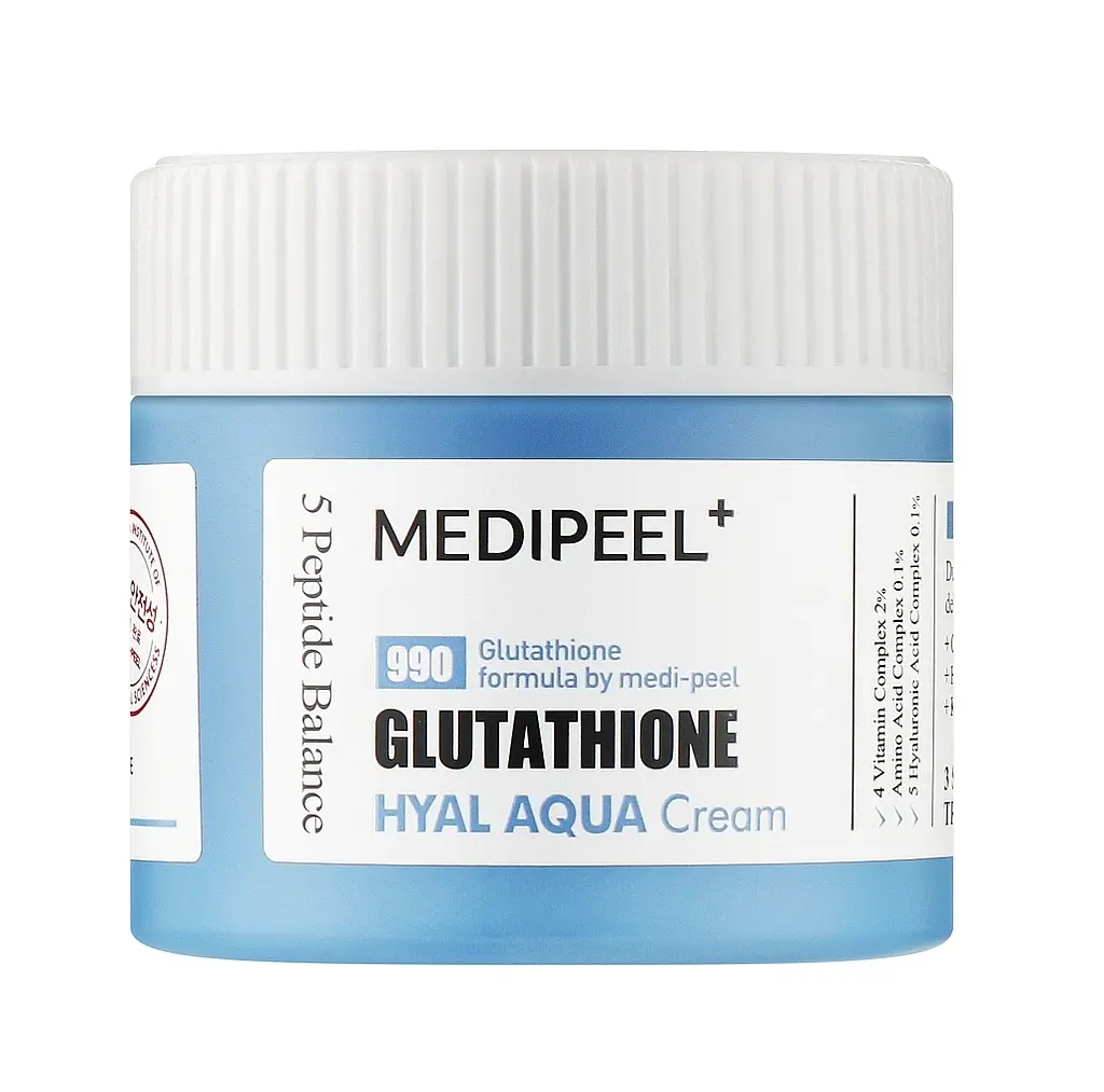 Освітлюючий крем для обличчя Glutathione Hyal Aqua Cream Medi-Peel 50 мл