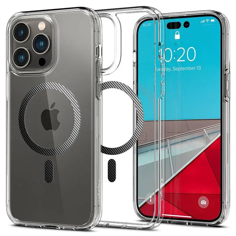 Чохол-накладка Spigen Ultra Hybrid MagFit для Apple Iphone 14 Pro Max Carbon Fiber (ACS04827) - фото 3