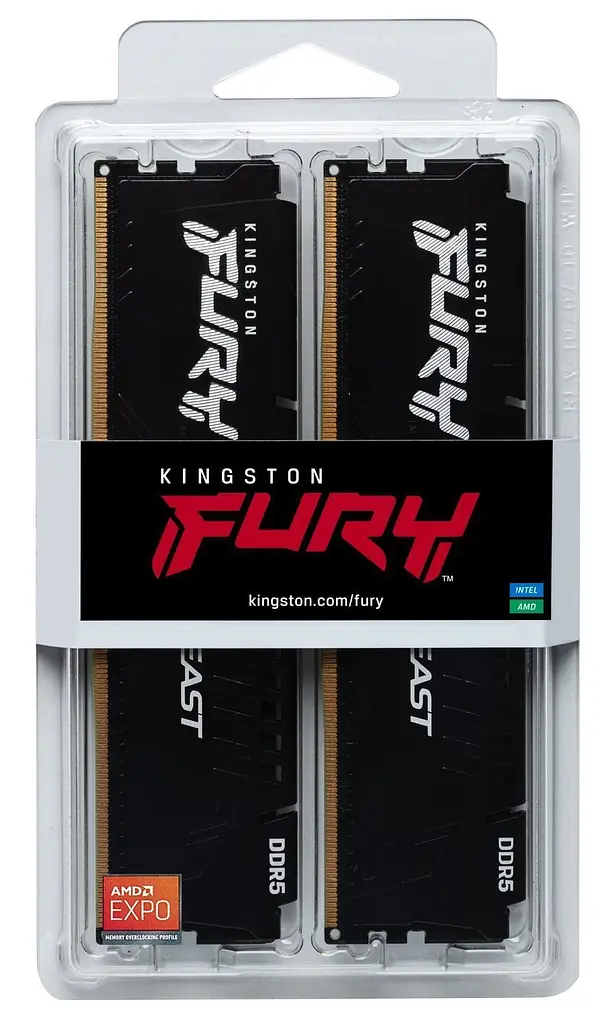 Kingston Пам'ять ПК DDR5 64GB KIT (32GBx2) 5600 FURY Beast - фото 5