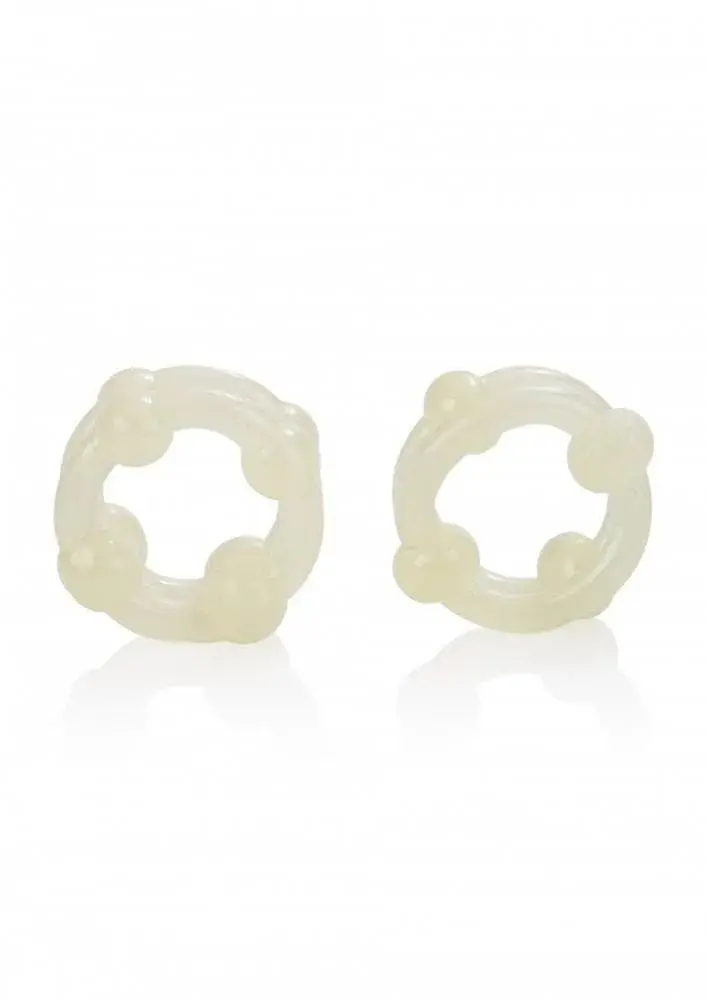 Ерекційні кільця CalExotics Island Rings Double Stacker (світяться в темряві)