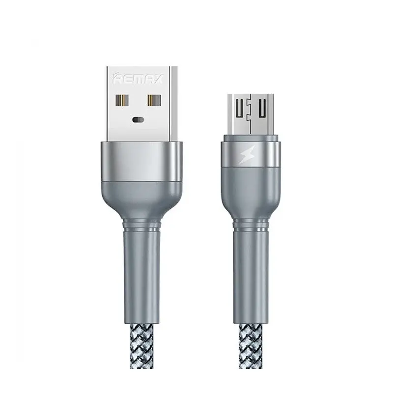 Кабель Remax Jany Series USB - micro USB, 1m Сріблястий (RC-124m) - фото 6