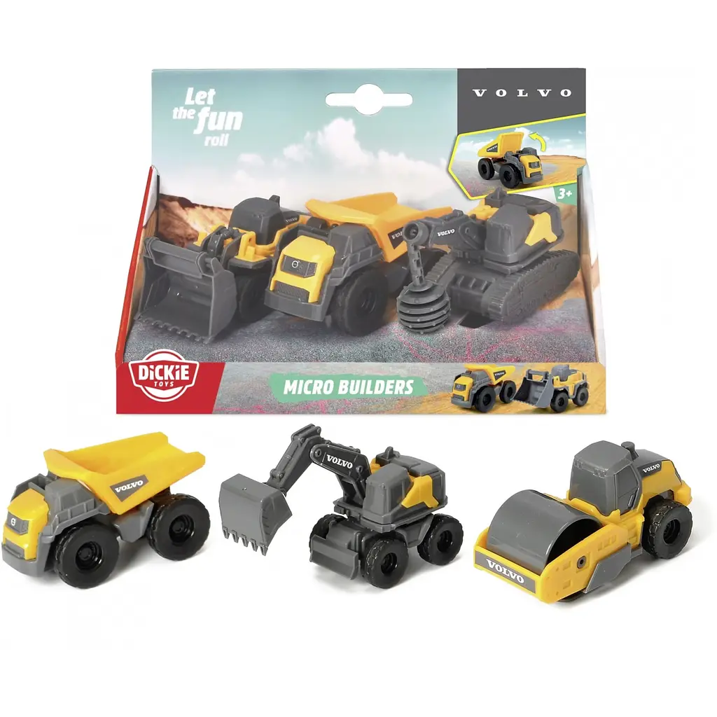 Ігровий набір Dickie Toys Вольво. Мікробудівельники 2 види (3722009)