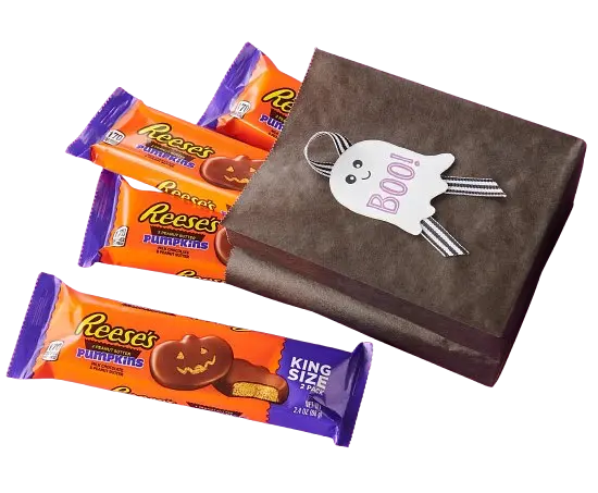 Шоколадні цукерки Reese's Milk Chocolate King Size Peanut Butter Pumpkins Halloween Candy 68 г - фото 3