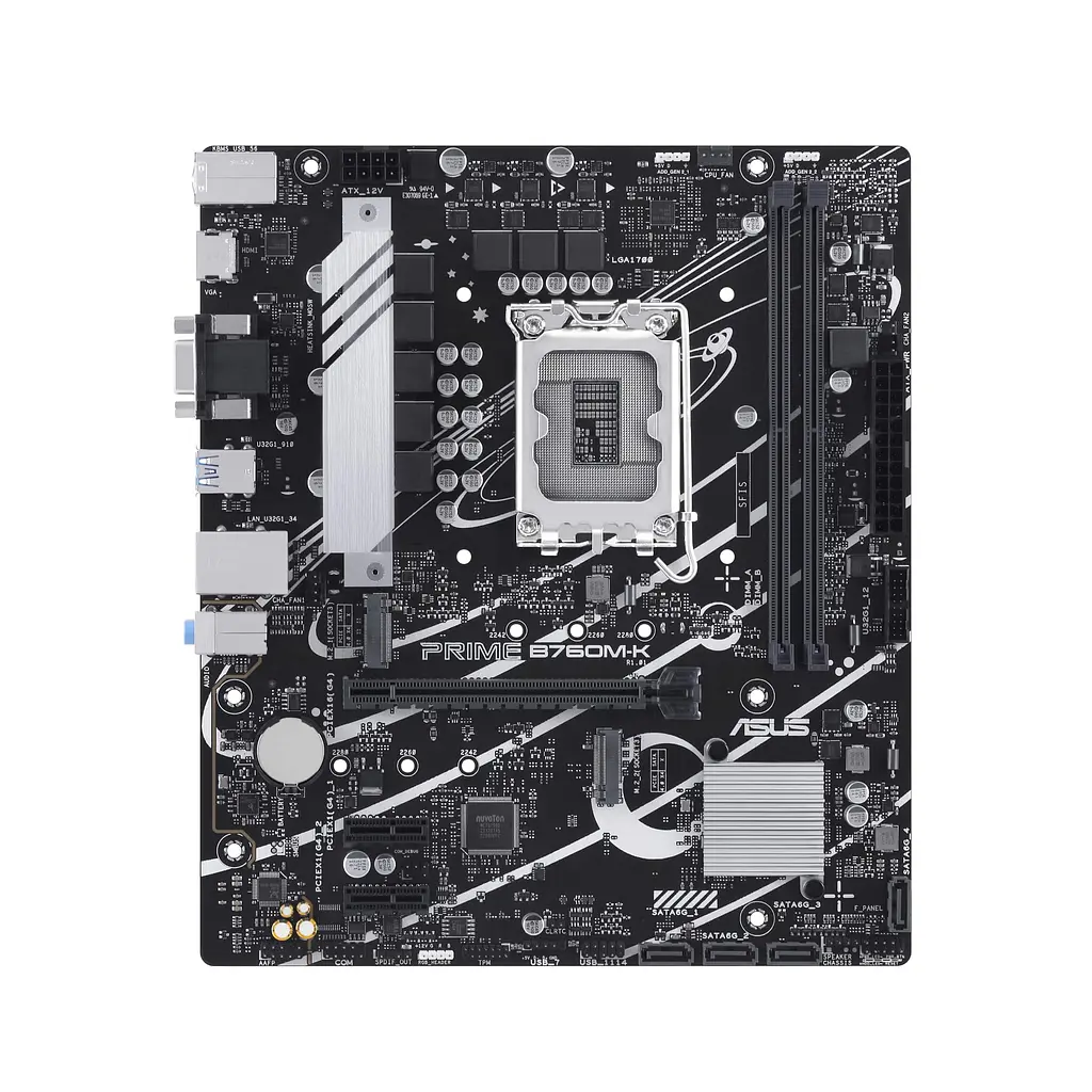 Материнская плата PRIME B760M-K s1700 B760 2xDDR5 M.2 HDMI D-Sub mATX Asus teh0018969 - фото 2