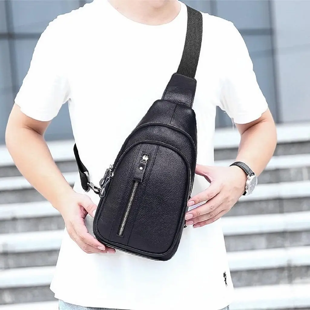 Сумка на одну шлейку чорна Tiding Bag FL-A25F-5055A - фото 9