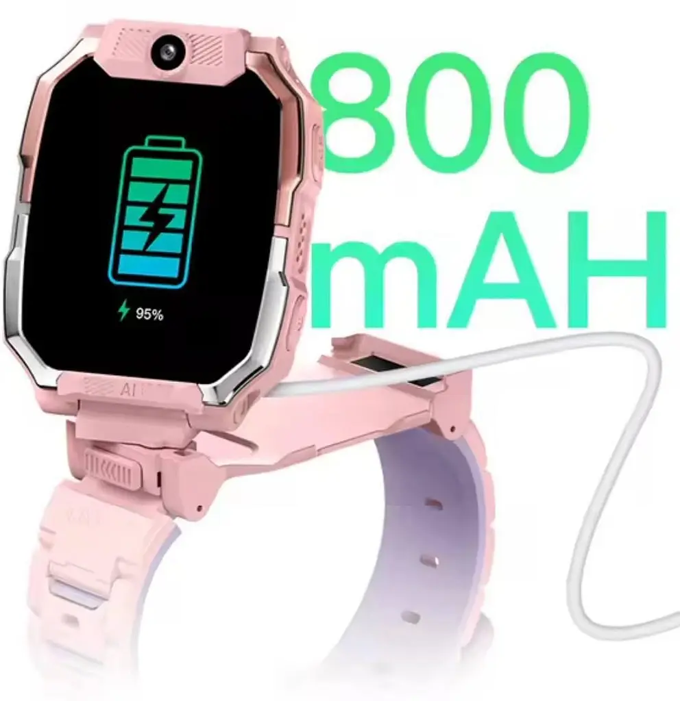 Дитячий смарт-годинник Y76, 4G GPS Wi-Fi SIM камера SOS IP67 рожевий - фото 5