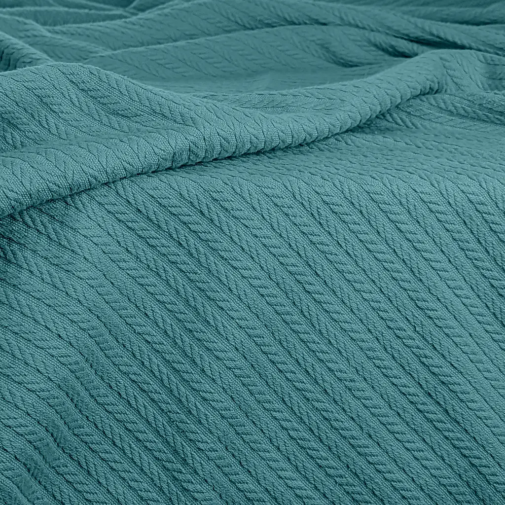 Плед покривало Cosas Azure Knitted Braid 240х260 см косичка (Blanket_50Azure_KnittedBraid_240x260) - фото 4