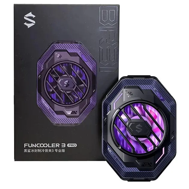 Комплект: кулер охолодження (радіатор) Black Shark FunCooler 3 Pro + 4 напальчники Sarafox з боксом для зберігання - фото 3