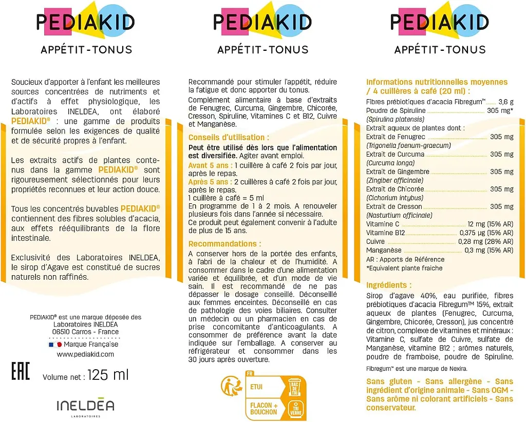 Сироп для відновлення апетиту Pediakid Appetit-Tonus 125 мл - фото 2