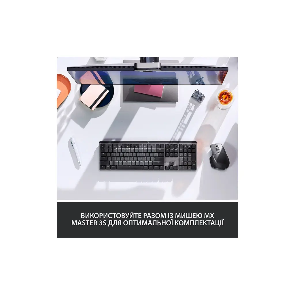 Клавіатура Logitech MX Mechanical Wireless Illuminated Performance Graphite (920-010757) - фото 9