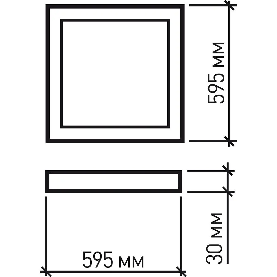 Світодіодний світильник Eurolamp LED 60х60 (панель) 36W 4000K (LED-Panel-36/40) - фото 7