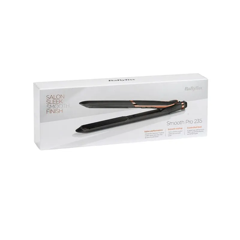 Випрямляч BaByliss Smoth Pro, темп.режимов-6, 140-235°C, термо килимок, іонізація, кераміка, чорний - фото 7