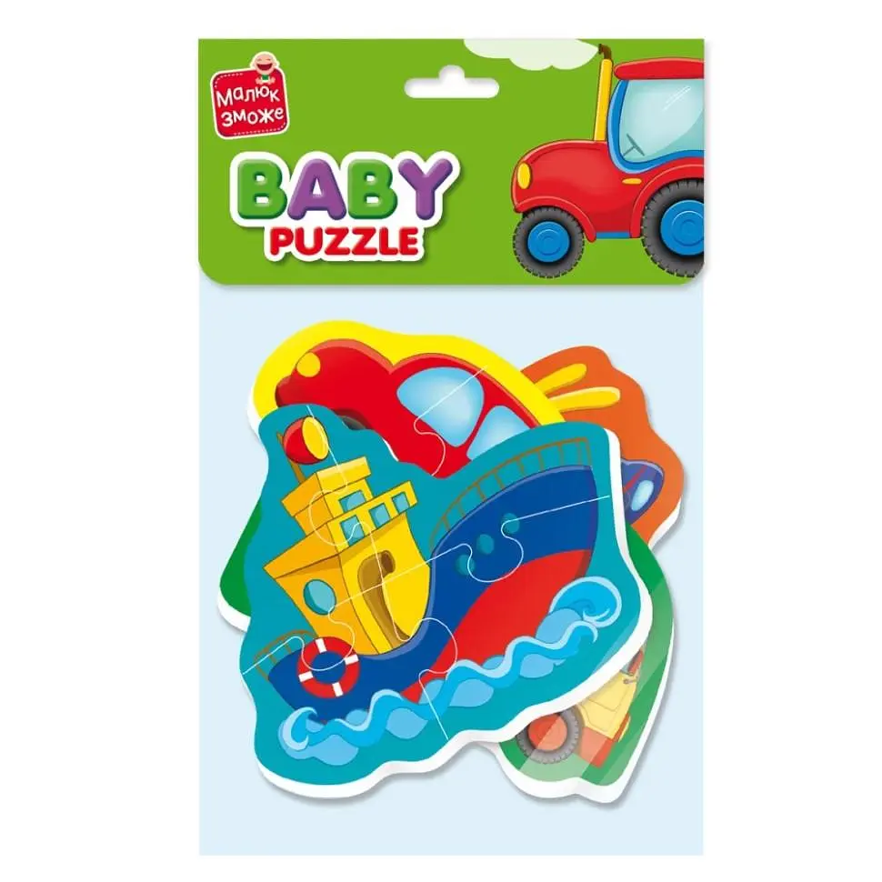 Дитячі пазли Baby puzzle "Транспорт" Vladi toys, різнокольоровий (IP-177-P-1271)