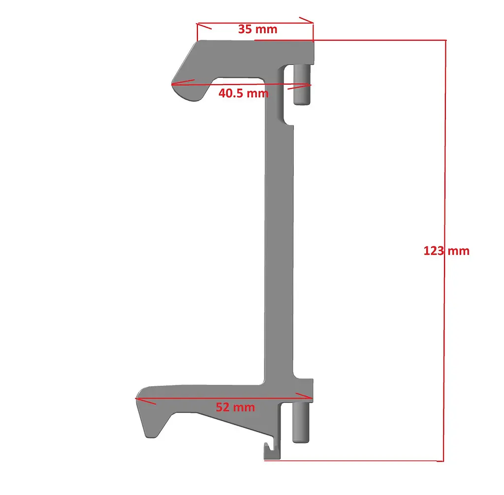 Гачок (засувка, ригель, важіль) дверцята НВЧ Bosch 607884, Siemens, Neff, Gaggenau - фото 2