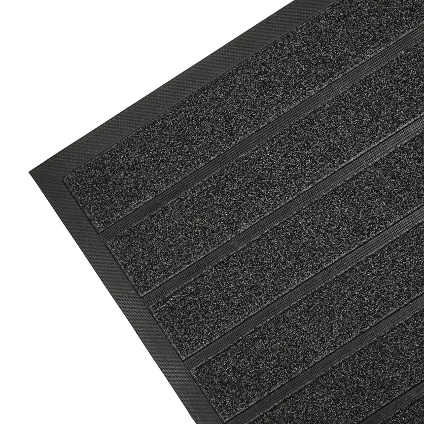 Килимок гумовий Eco Fabric з вставками з поліпропіленового ворсу сірий 60 х 90 см (6090-901) - фото 6