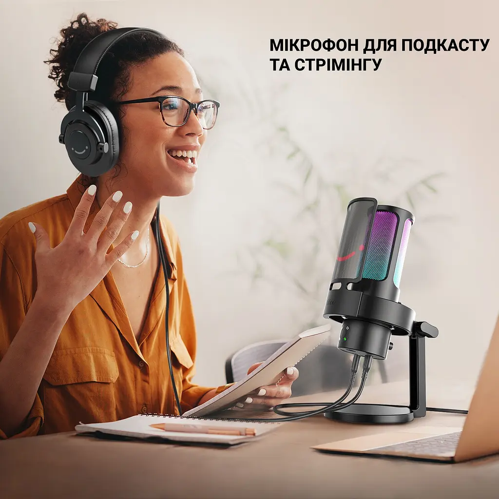 Мікрофон Fifine Ampliagame RGB (A8 Plus) - фото 6