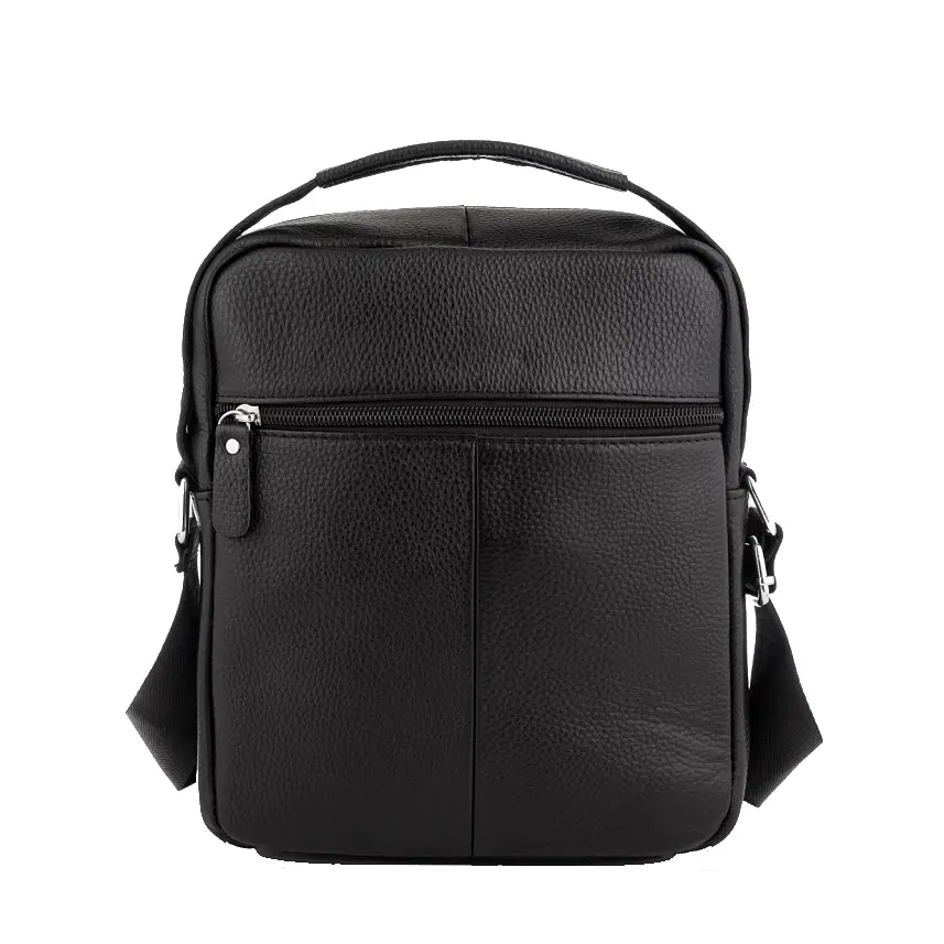 Сумка чоловіча шкіряна чорна Tiding Bag M5608-1A через плече - фото 4