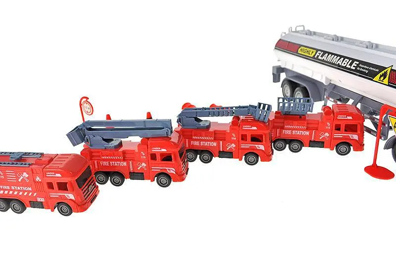 Ігровий набір пожежної техніки інерційний для дітей Generic (125-135A) - фото 2