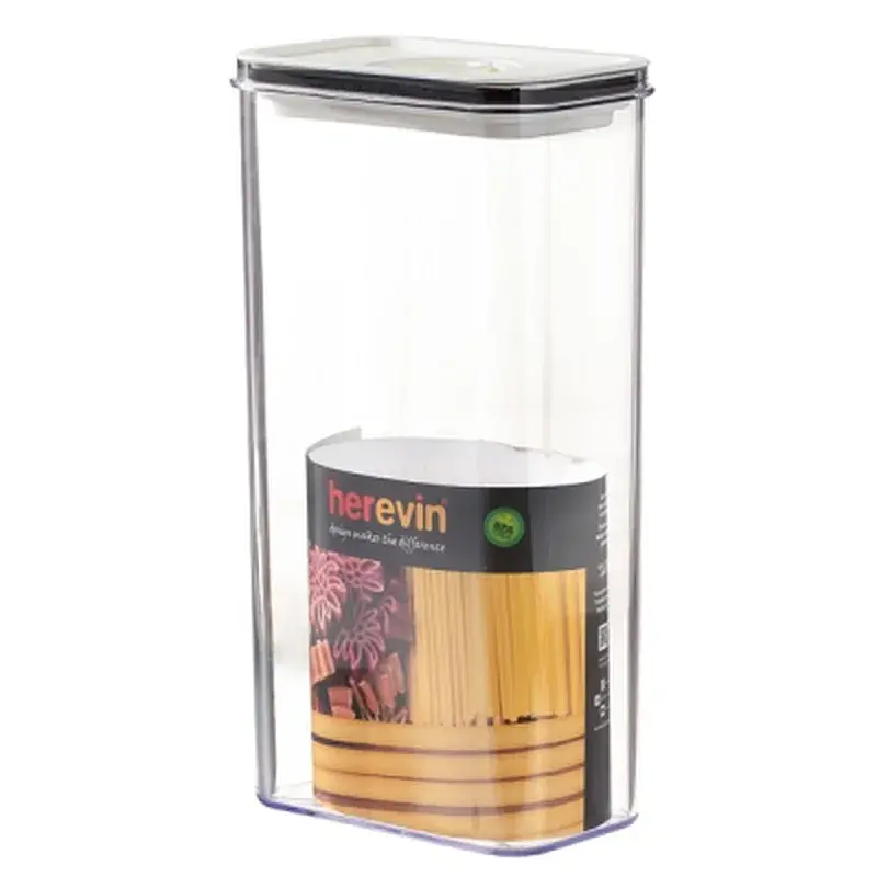 Харчовий контейнер Herevin Canister-Vacuum Lid-White-Black вакумна кришка 3 л (161194-000) - фото 2