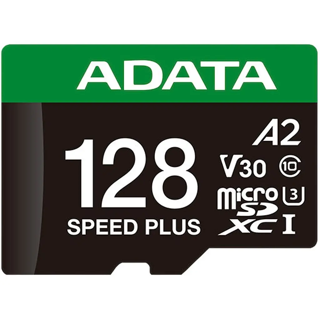 Карта пам'яті ADATA microSDXC Speed Plus 128Gb Class 10 UHS-1 A2 V30 + SD адаптер (UD128GUI3V30A2SP-RA1) [162138] - фото 2