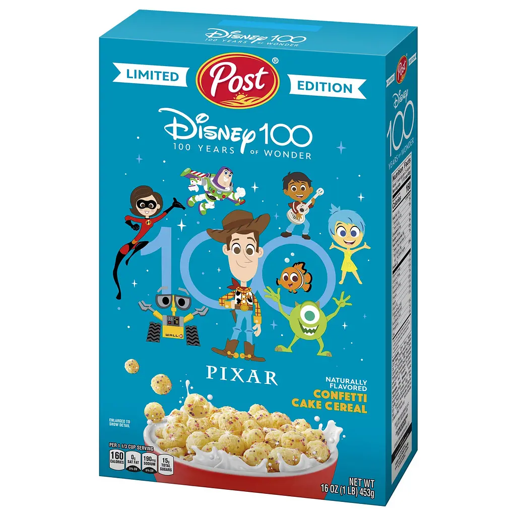 Сухий сніданок Disney100 Confetti Cake Breakfast Cereal with Confetti Sprinkles 453g - фото 3