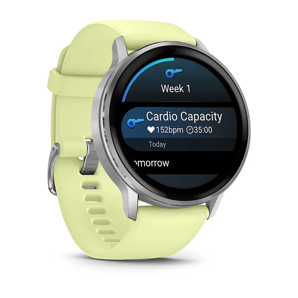 Смарт-годинник Garmin Venu 4 45mm Silver Bezel with Citron Silicone Band (010-03014-02) - фото 8