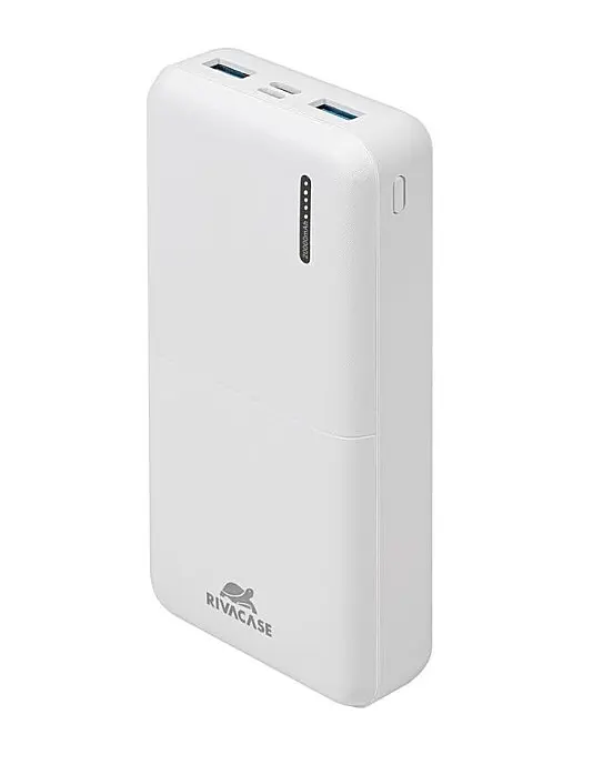 Внешний аккумулятор Power Bank RIVACASE VA2572 20000 mAh быстрая зарядка QC PD Белый - фото 3