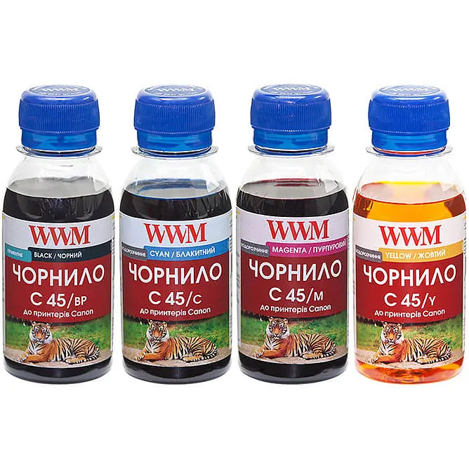 Комплект чорнил WWM для Canon PG-440/CL-441 4х100г BP/C/M/Y Пігментне/Водорозчинне (C45SET-4)