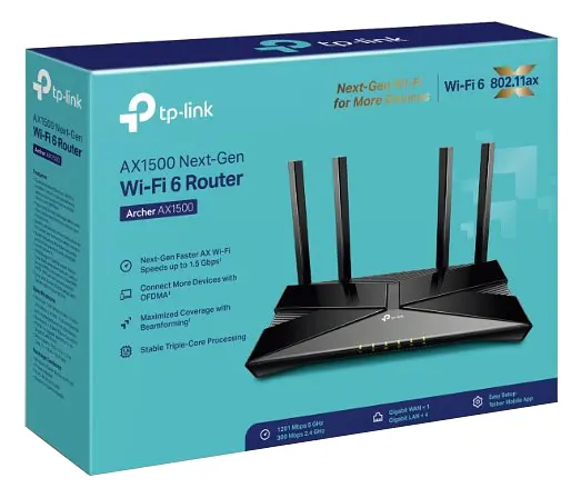 Беспроводной маршрутизатор TP-Link Archer AX1500 (6854511) - фото 6