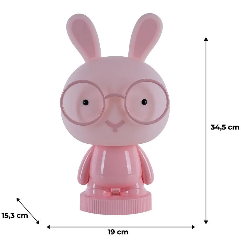 Світильник-нічник Kite LED з акумулятором Bunny рожевий (K24-490-1-2) - фото 5