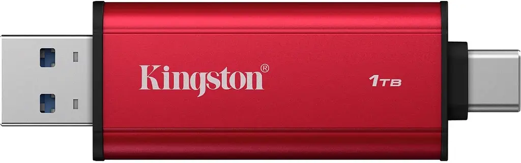 Портативний SSD Kingston 1TB USB 3.2 Gen 2 Dual USB-A R1050/W950MB/s - фото 3
