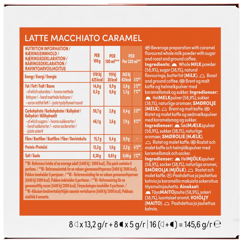 Уцінка. Кава в капсулах NESCAFE Dolce Gusto Latte Macchiato Caramel 16 шт. 145.6 г - фото 5
