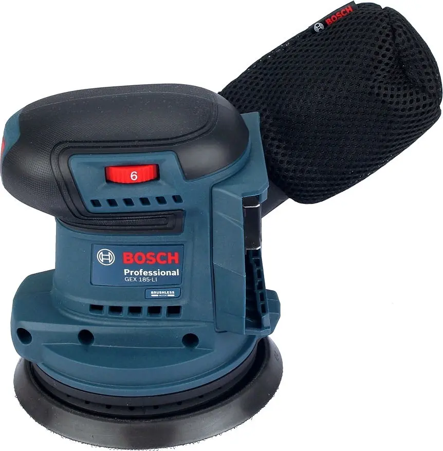Шліфмашина ексцентрикова акумуляторна Professional GEX 185-LI 18В Bosch teh0025507 - фото 8