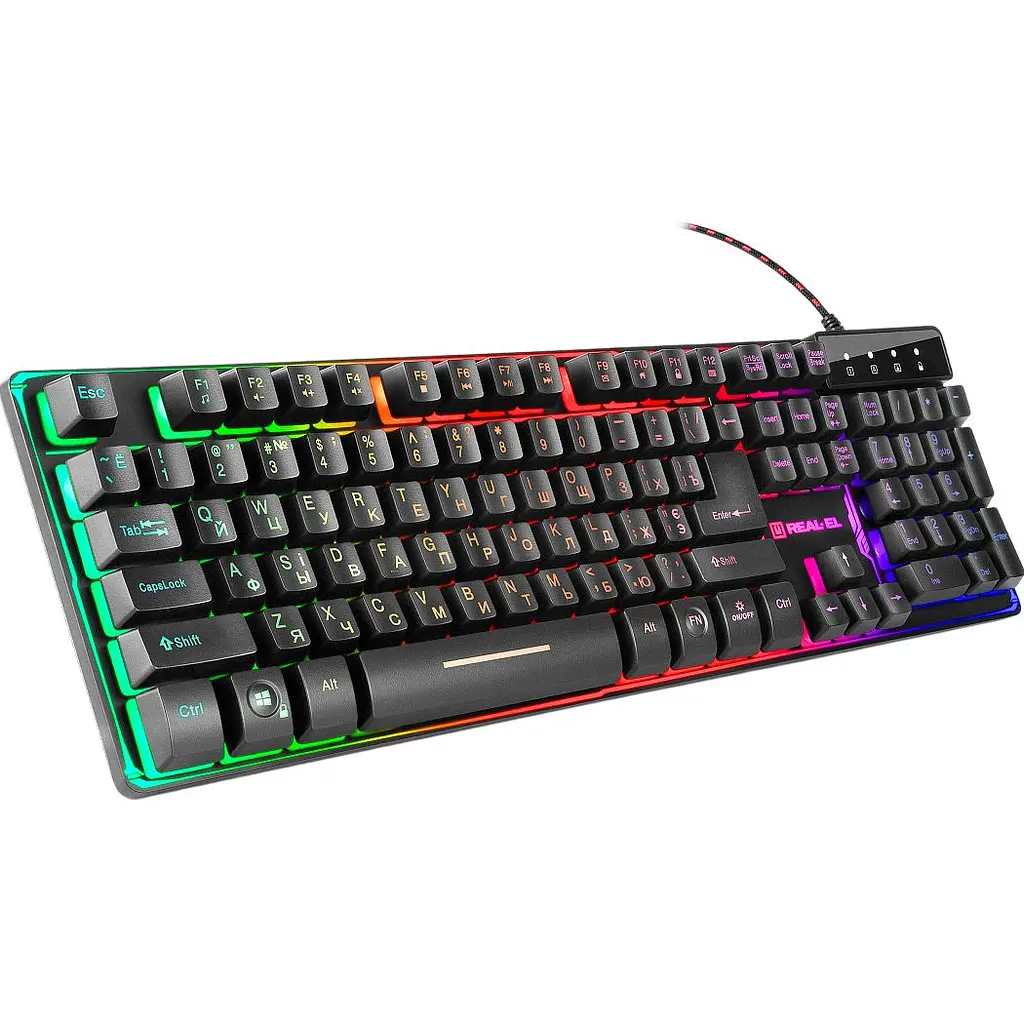 Клавіатура REAL-EL Gaming 8700 Backlit Black (EL123100015) [128762] - фото 3