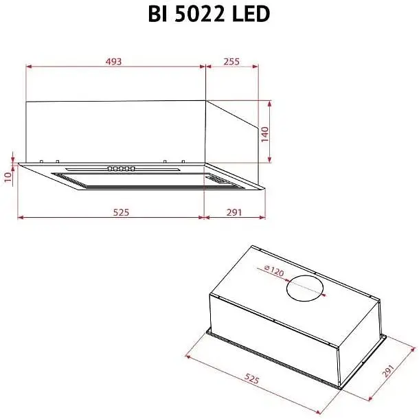Витяжка вбудована Perfelli BI 5022 I LED - фото 10