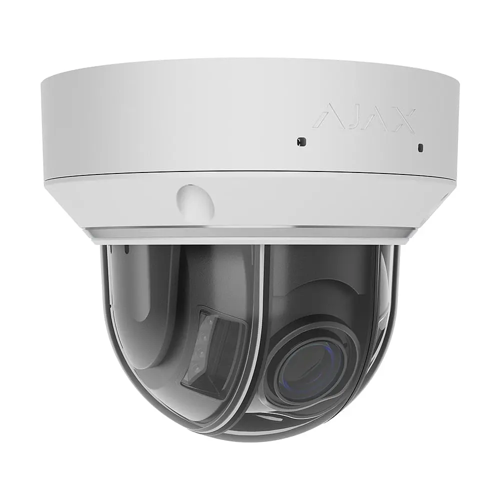 IP-відеокамера 5Mp Ajax DomeCam HLVF (5 Mp) White f=2.8-12mm, ІЧ+LED-підсвічування, з мікрофоном (26-00707) - фото 2