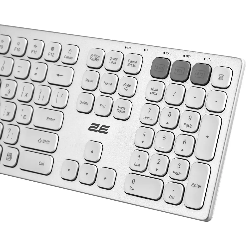 Клавіатура 2E KS270 WL/BT UA Silver/White (2E-KS270WBWH_UA) [150969] - фото 7