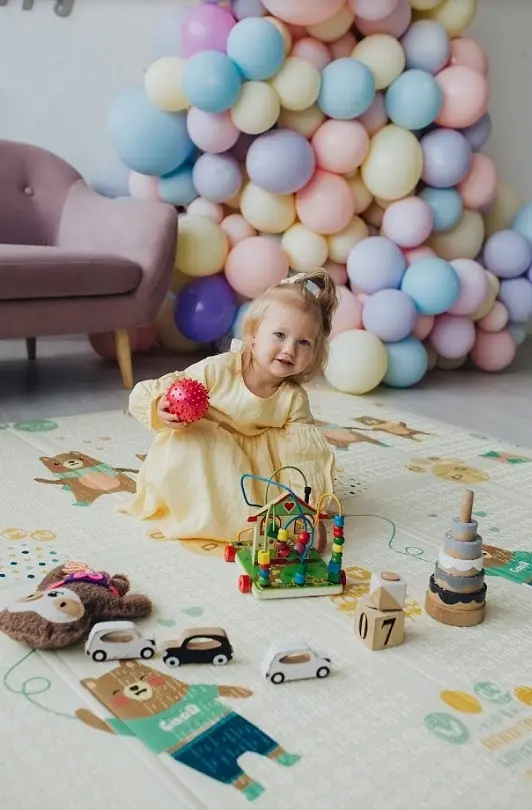 Дитячий двосторонній складаний килимок Poppet Парк і Прогулянка ведмежат, 200х180 см (PP002-200) - фото 9
