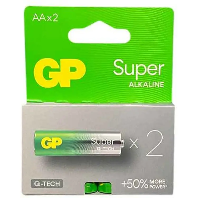 Батарейка GP LR06 2шт SUPER ALKALINE 1.5V 15A-U2 л