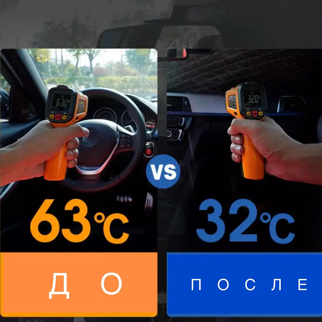 Сонцезахисна шторка – парасолька на лобове скло в авто ∙ Автомобільний козирок для захисту від сонця 135 х 75 см - фото 6