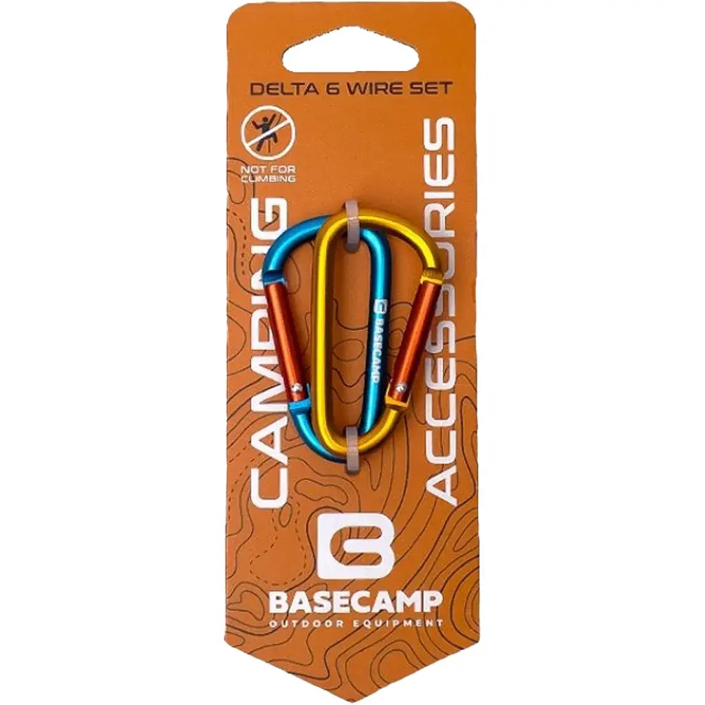 Карабін Base Camp Delta 6 Straight Set 2шт Blue/Orange