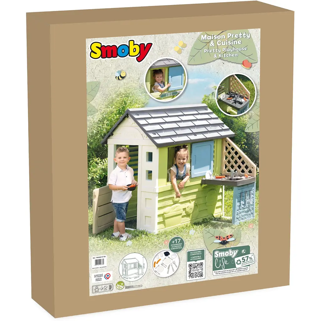 Будинок Smoby Life Райдужний з літньою кухнею, розмір 145х110х127 см (7600810738) - фото 2