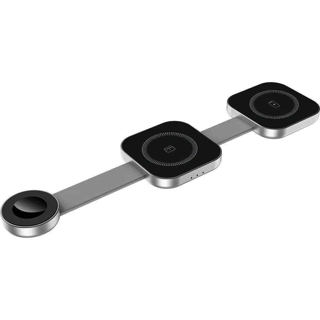 Бездротовий зарядний пристрій WiWU Planeta Trio 3in1 with MagSafe Silver (Wi-W031) [149148] - фото 2