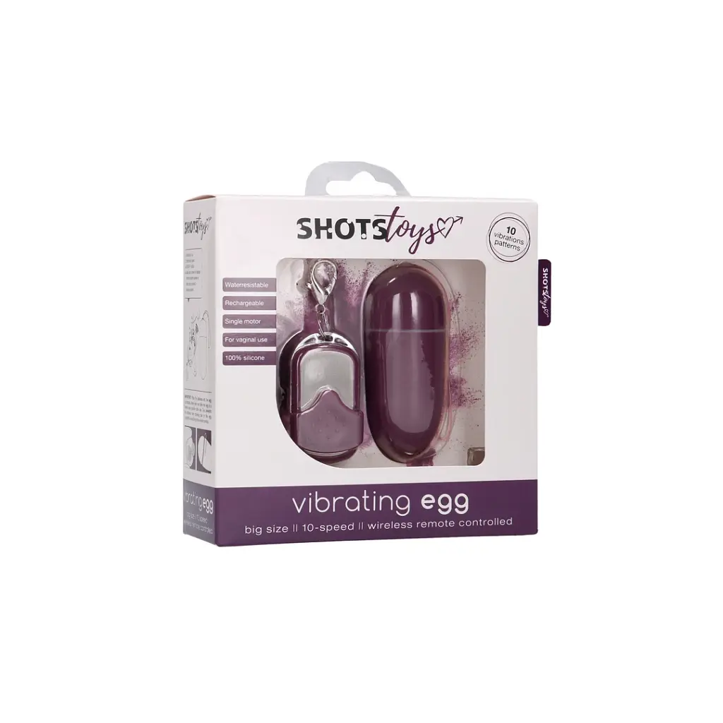 Віброяйце ShotsToys Remote Vibrating Egg, 8 см (фіолетовий) - фото 8