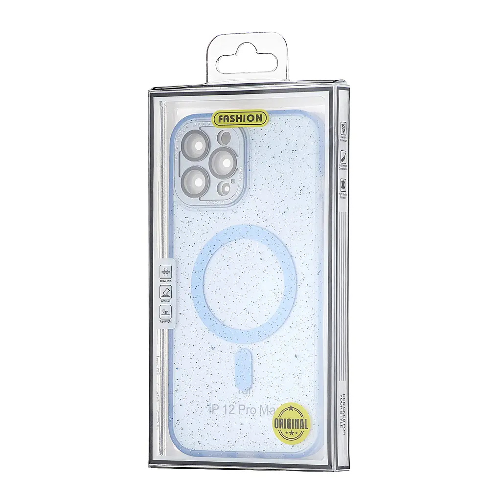 Чохол Splatter with MagSafe Protected Camera iPhone 12 Pro Max Light Blue - фото 2