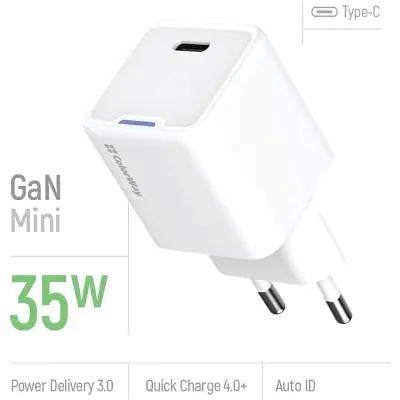 Зарядний пристрій ColorWay GaN Mini 35W PD Port PPS USB-C white (CW-CHS056PD-WT) - фото 7
