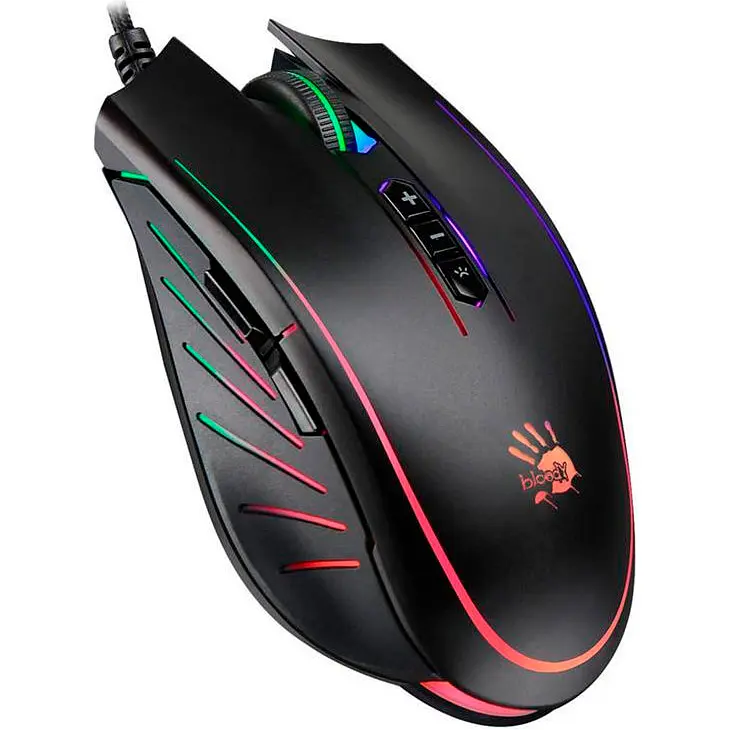 Миша Bloody Q81 Neon X'Glide Curve Black [101377] - фото 3