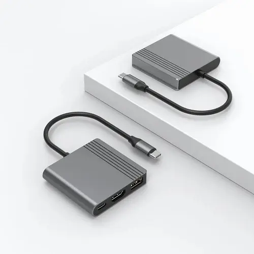 Хаб USB A-CM-COMBO3-05, Grey, Type-C 3.2 - 1xType-C 3.2 (90 Вт) / USB 3.2 / HDMI 4K 60 Гц Gembird teh0027597 - фото 4